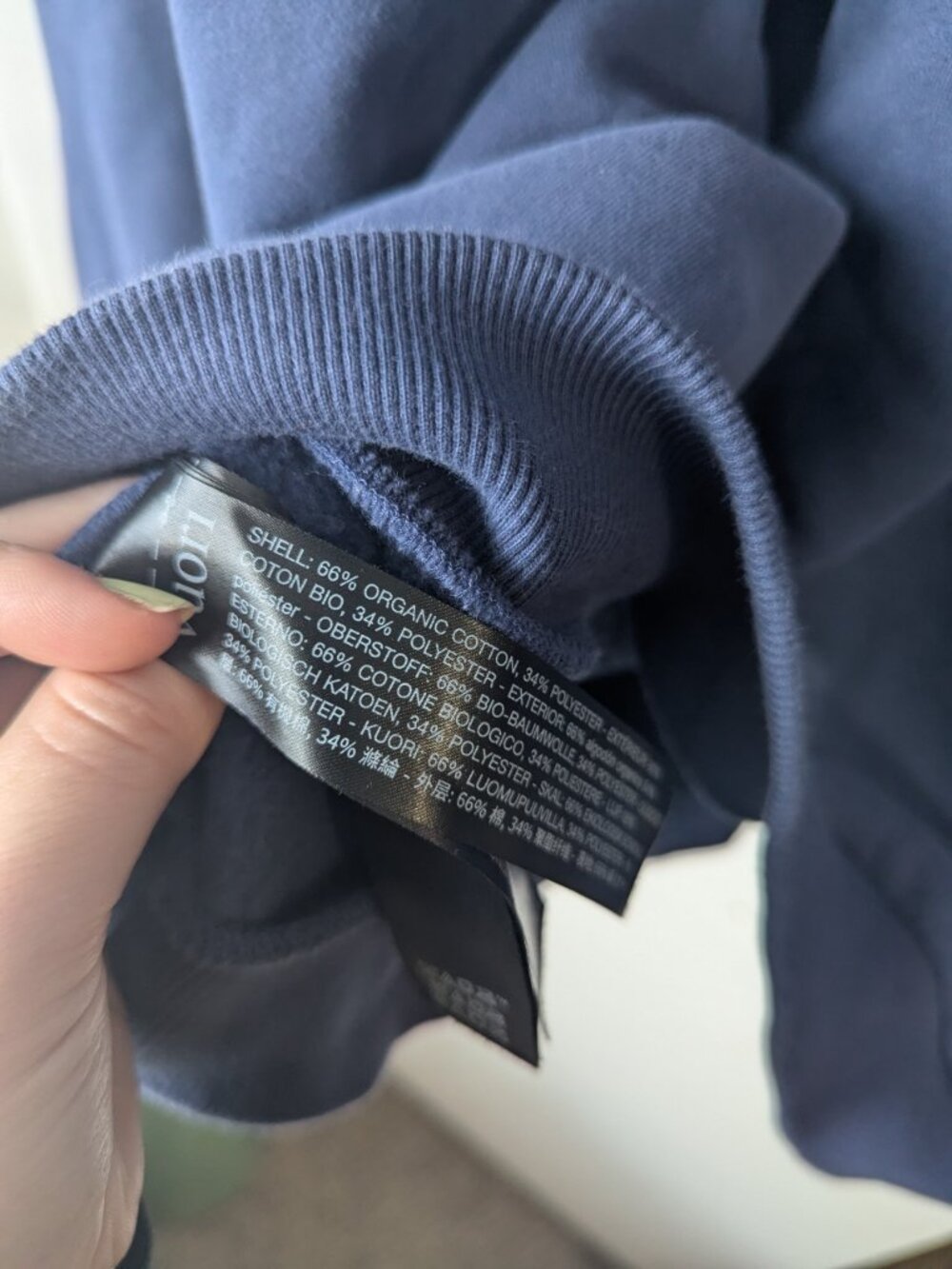 Vuori Navy Blue Oversized Crewneck Pullover Sweatshirt Size Large - Picture 4 of 7